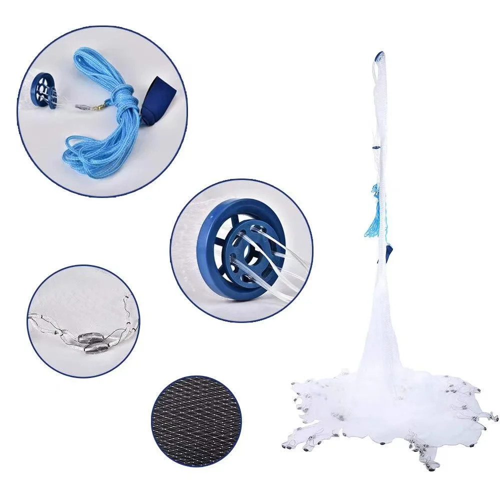 Very easy to use cast net fishing for whether novice throwers or experienced anglers PA casting net