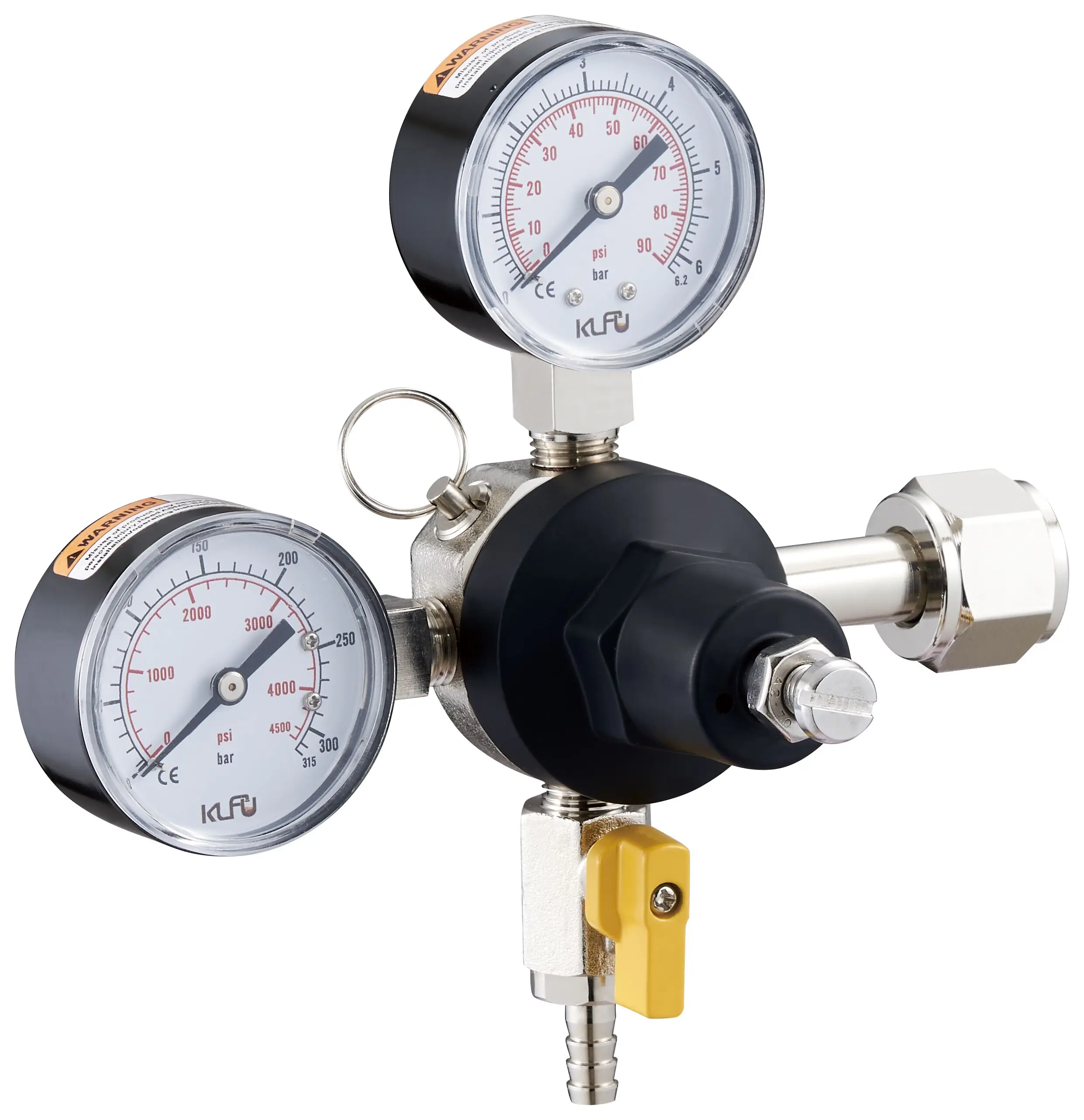 CO2 Regulator Home Brew Dual Gauge  Draft Beer Kegerator Keg Soda Gas Pressure Regulator Adapter with Safety Relief Valve