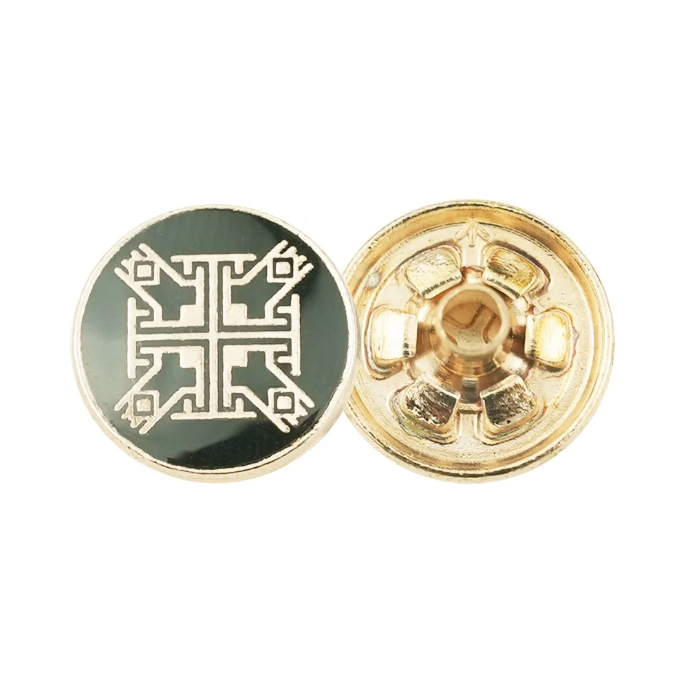 Jinyi Button Factory OEM ODM Zinc Alloy Press Button Metal Snap Button Custom Logo for Clothing