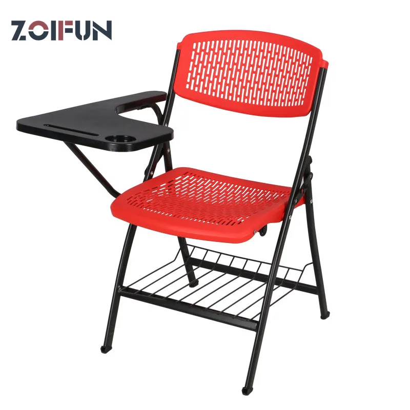 Plastic Folding Conference Training Office Chair with Writing Board for Office School Meeting Room Training Center