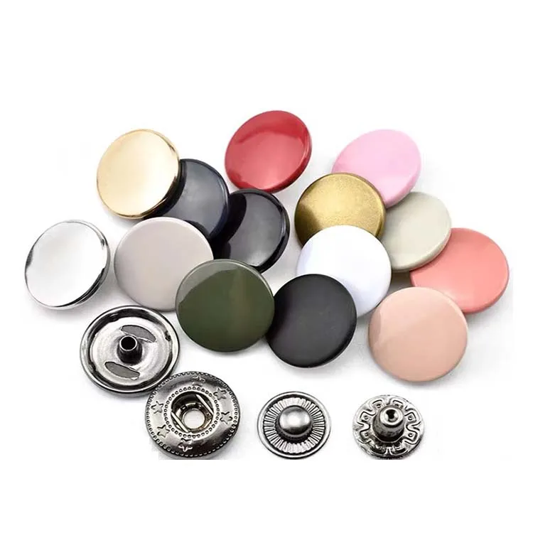 multicolor Customized logo brand size color custom buttons for Clothes snap metal button