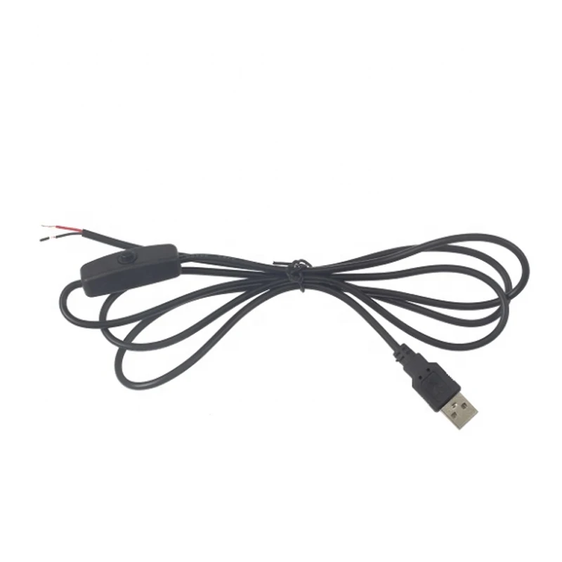 
USB 2.0 A to open usb charge cable with touch sensitive on off switch 