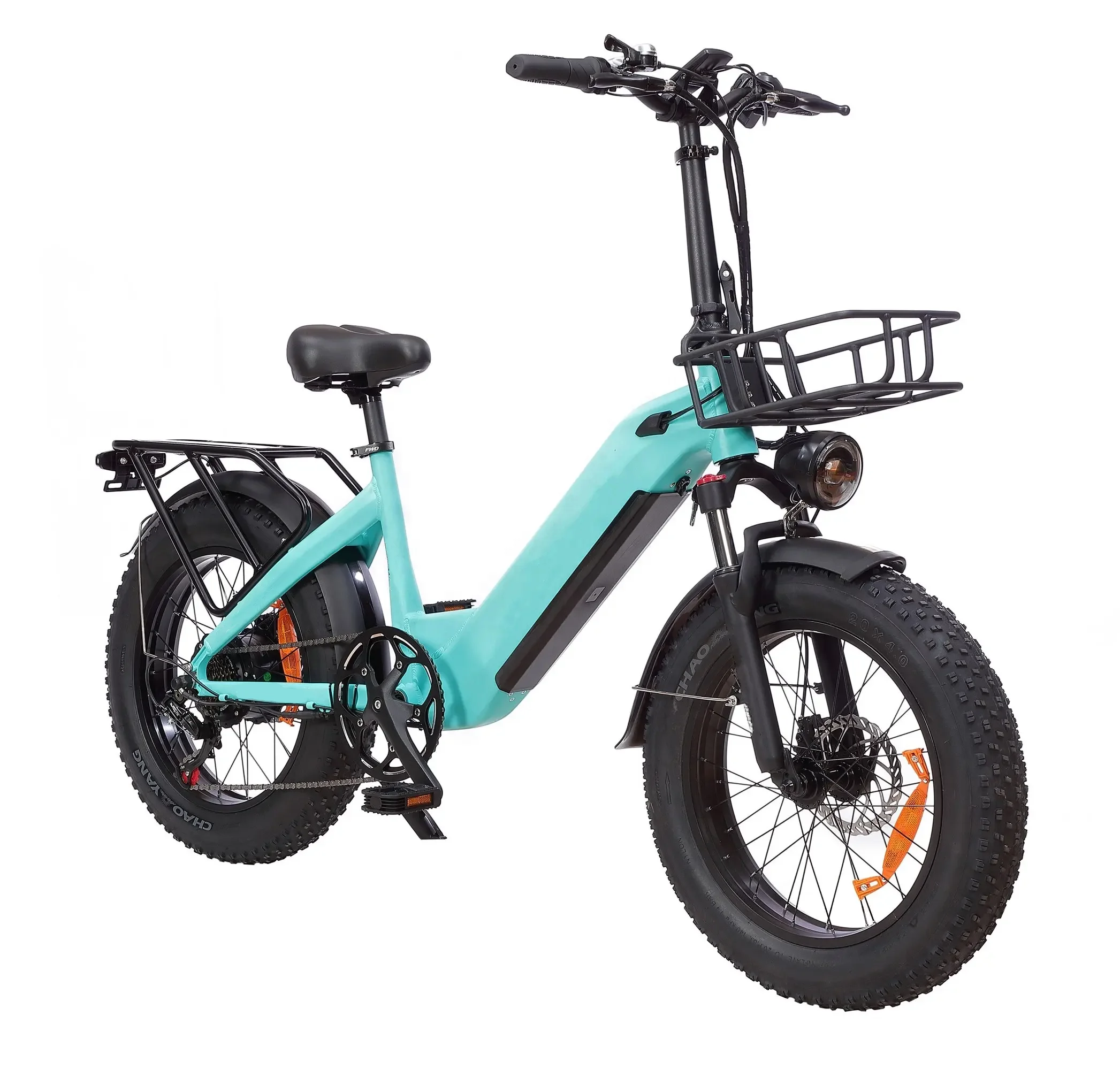 20 Inch Fat Tire Hidden Battery Electric City Bike 48V 500W Step Thru Ebike  For Children