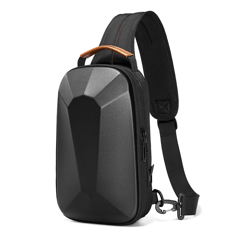 Hard Shell Anti-collision Chest Bag Casual Shoulder Bag USB Rechargeable Messenger Case for Steam Deck Ipad and more Accessories
