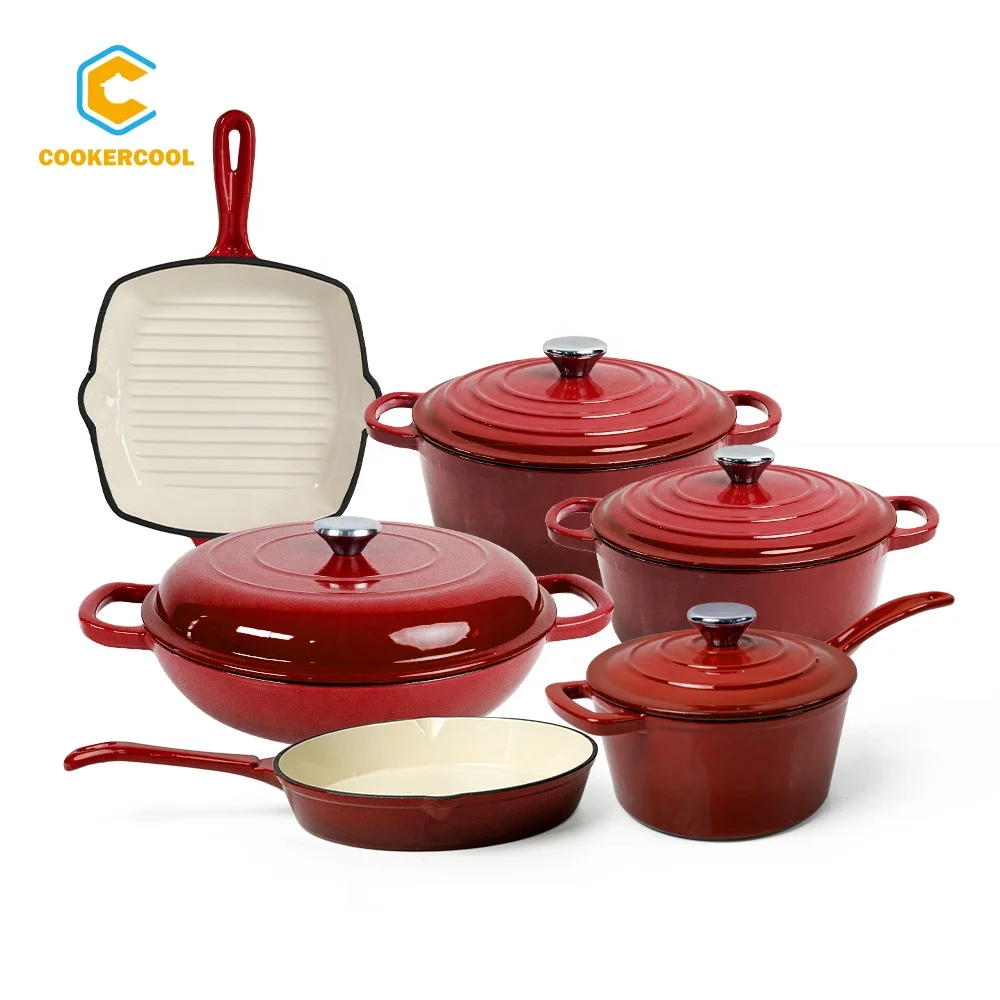 Антипригарная чугунная эмалированная голландская печь Cookercool для газовой электрической индукционной печи лучший