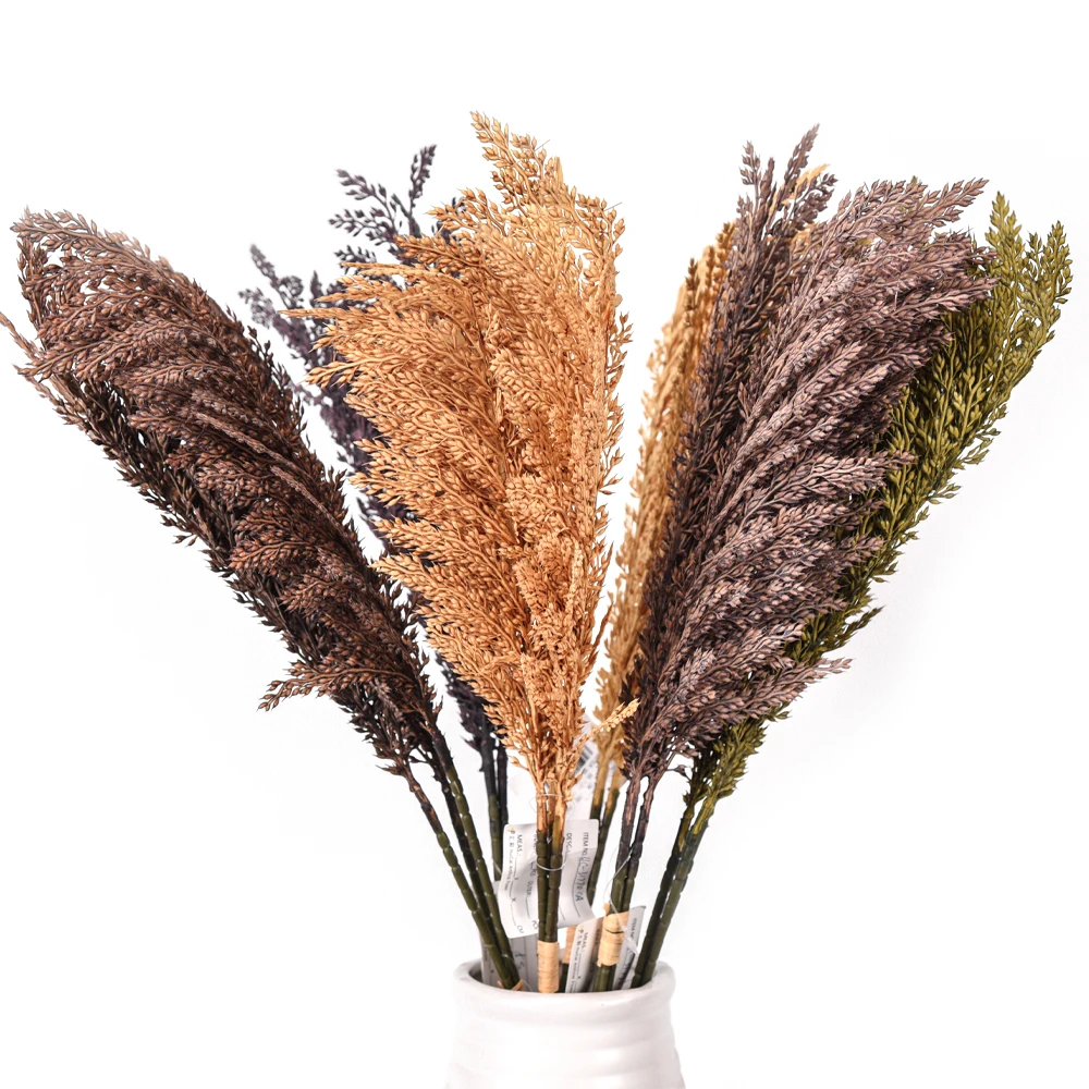 Wholesale home decor artificial ear of wheat gold wheat spike dried flower bouquet