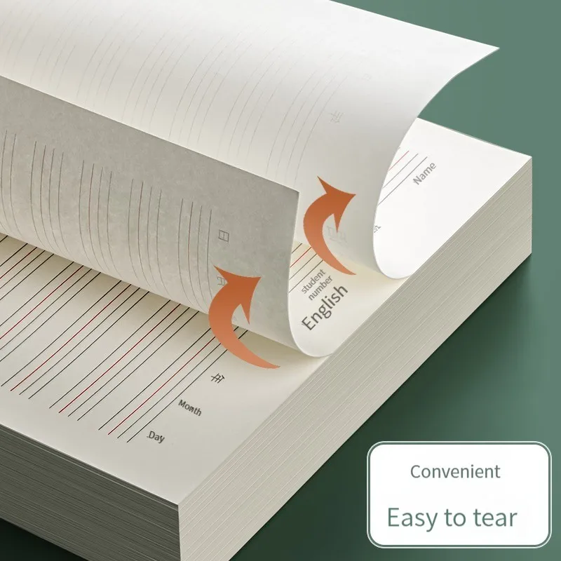 Deli 3433-8 English Letter Paper Composition Paper 16k Four-line Grid for Students High Quality