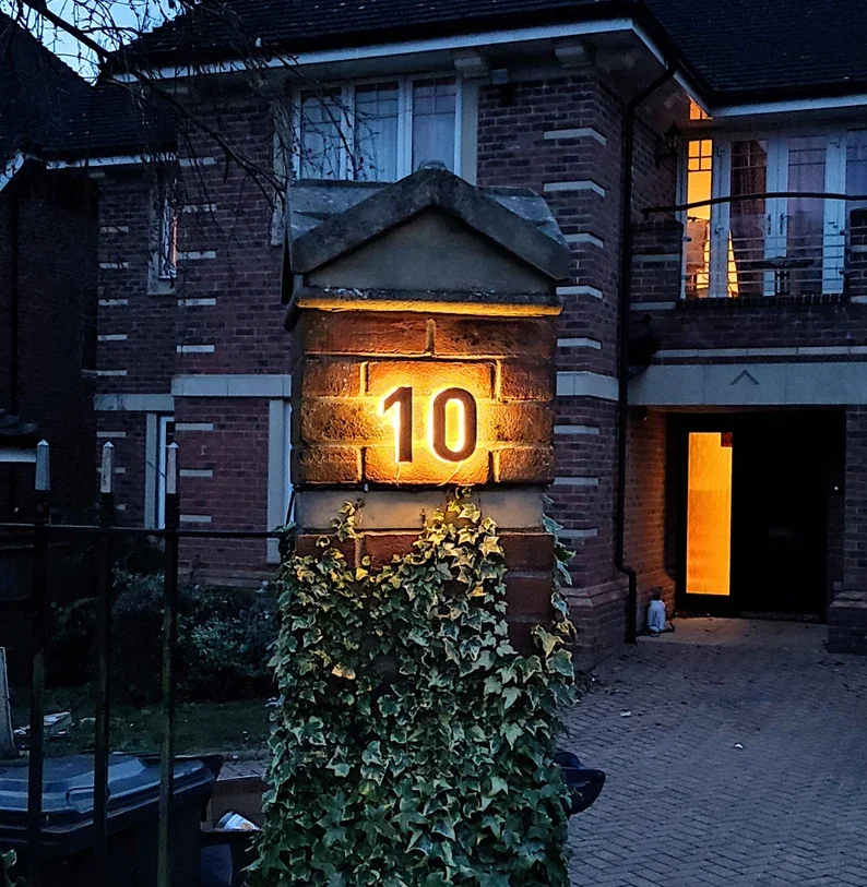 Hot Sales House Numbers Acrylic Number Sign for Indoor Led Sign for Building Signs