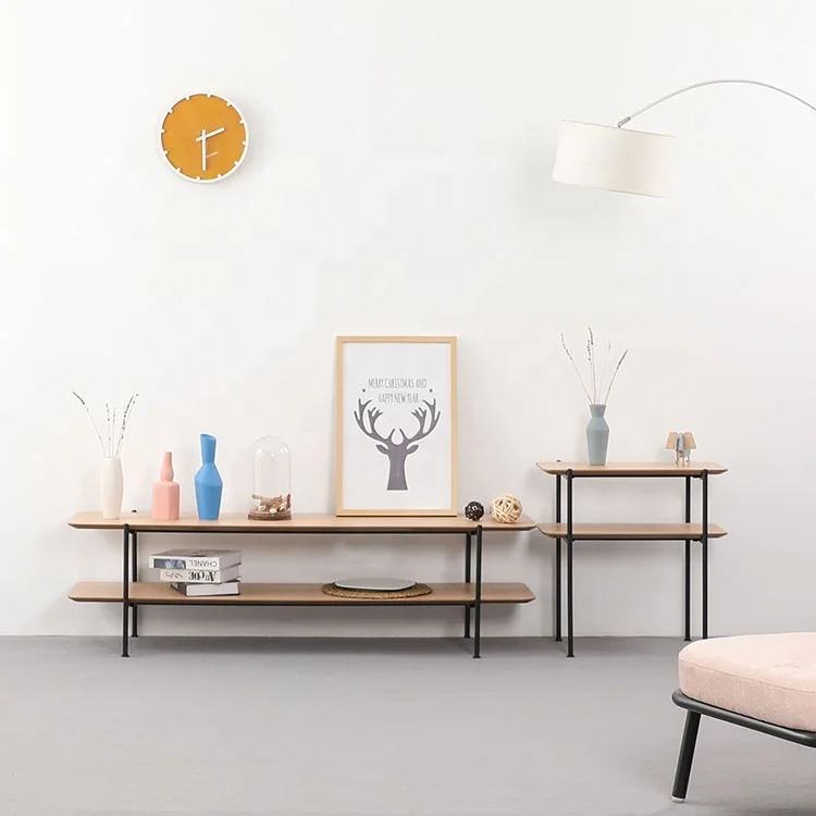 Modern Custom Designs Simple living room furniture shelf MDF painting shelf