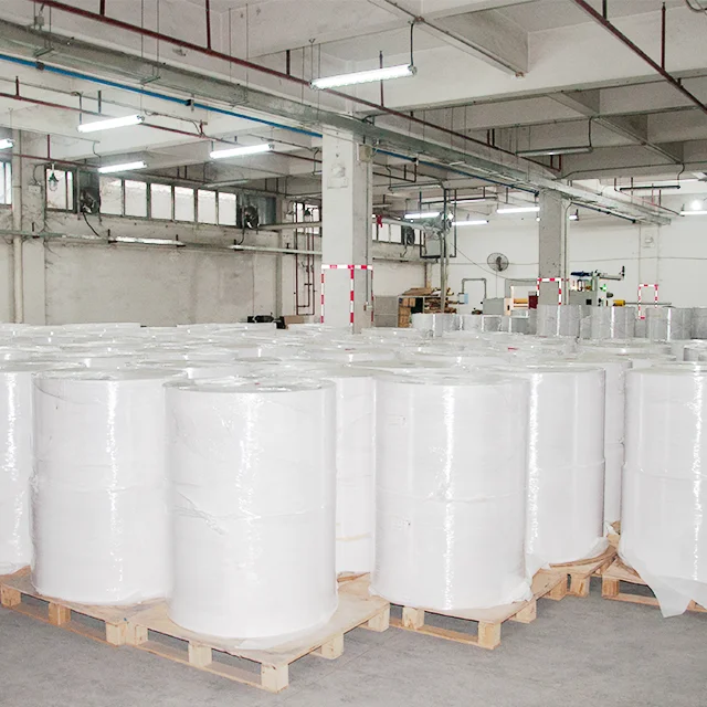 Factory direct self adhesive paper thermal top jumbo roll synthetic label jumbo roll