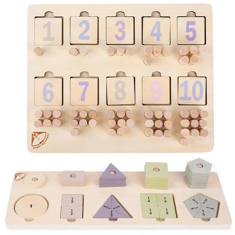 Geometry panel Shape matching cognitive board educational toys kids wood montessori math