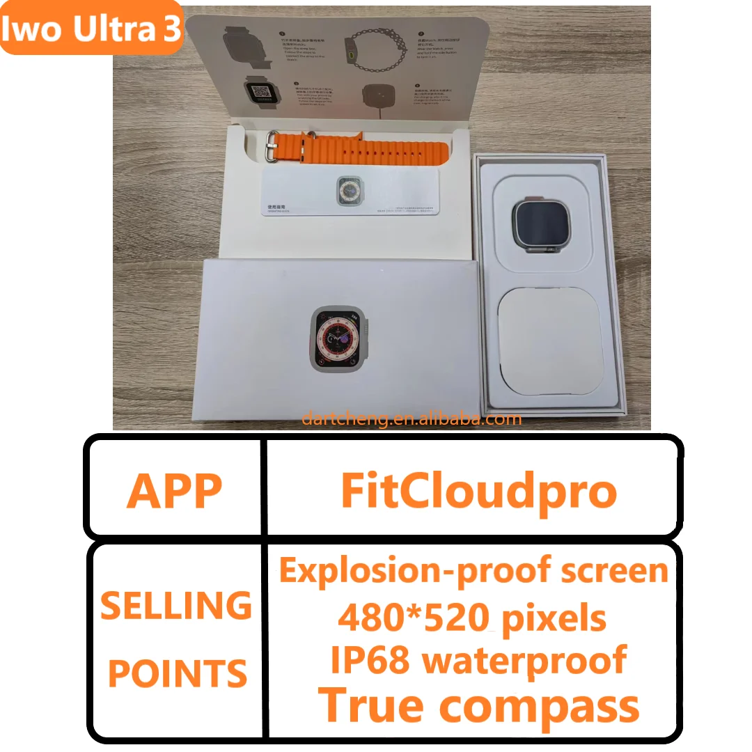 Best of best quality iwo ultra3 smartwatch series watch 8 ultra compass 2.2 inch luxury series8 watch8 iwo ultra 3 smart watch