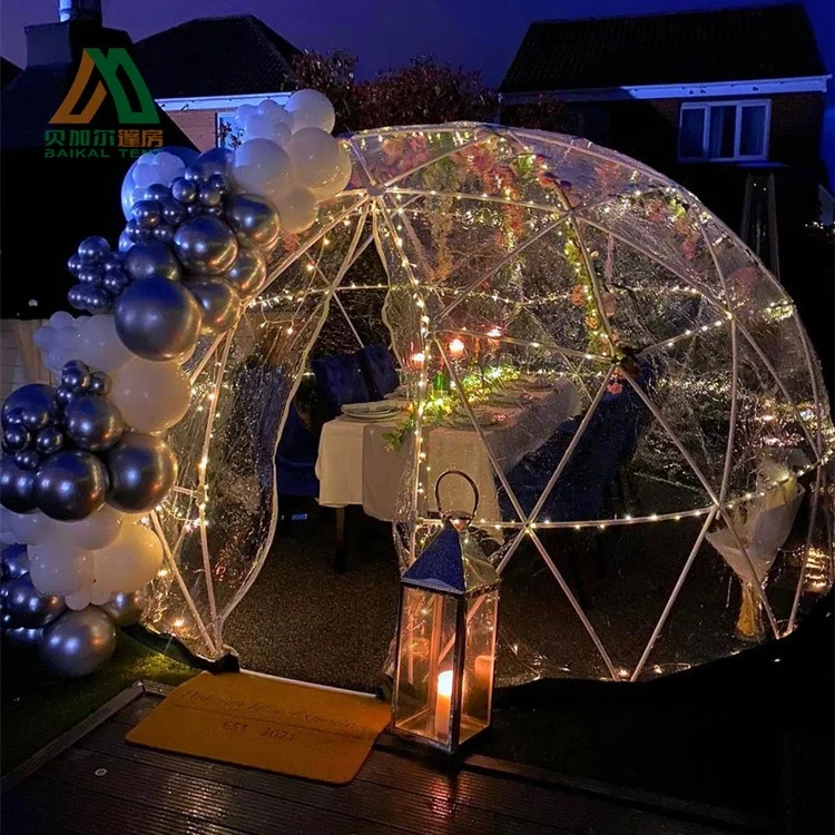 Hot sale ready to ship luxury transparent garden igloo dome tent