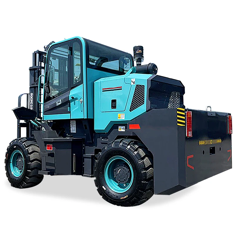 All Terrain forklift 6 ton Wheel Diesel Forklift with  Rated Load Wheel forklift