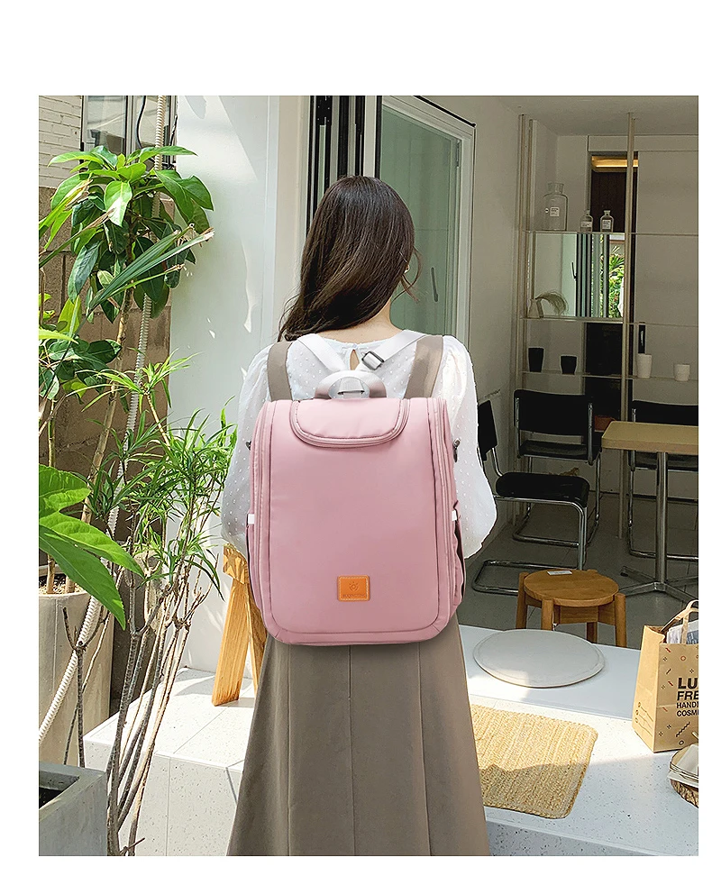 New arrival portable baby crib bag with mattress simple single shoulder big capacity waterproof backpack