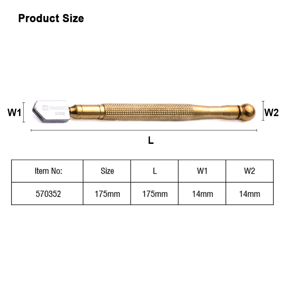 175mm Manual Auto-Oil Glass Cutter Professional Glass Cutting Tool Auto Oil Glass Cutter YG8 Cutter Wheel