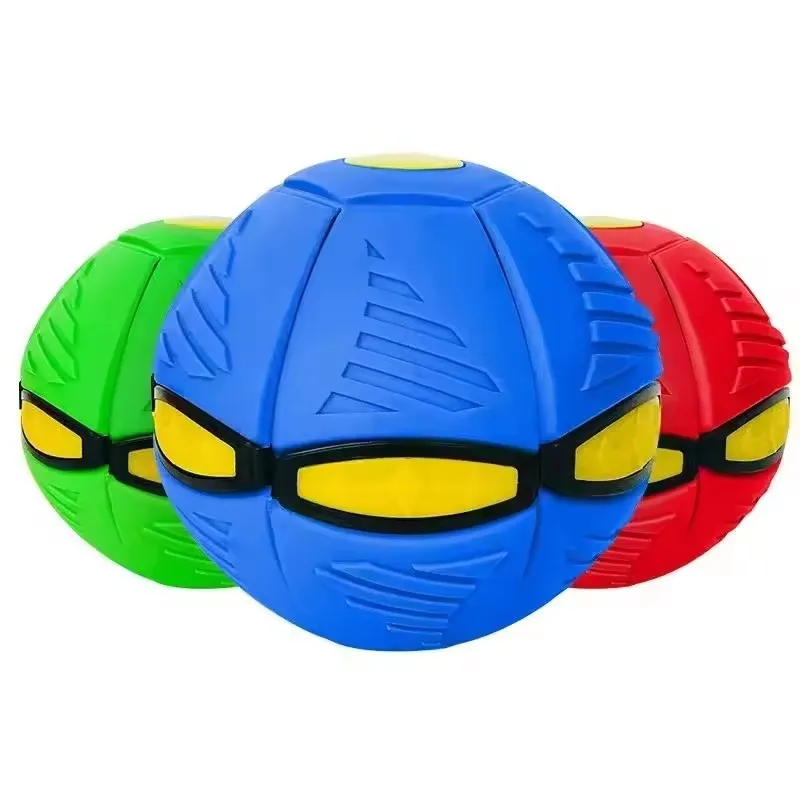 JOYSING Outdoor Interactive Flying Disc Ball Toys for Dogs and Cats with Automatic Rebound and Light Up Dog UFO Ball Toys