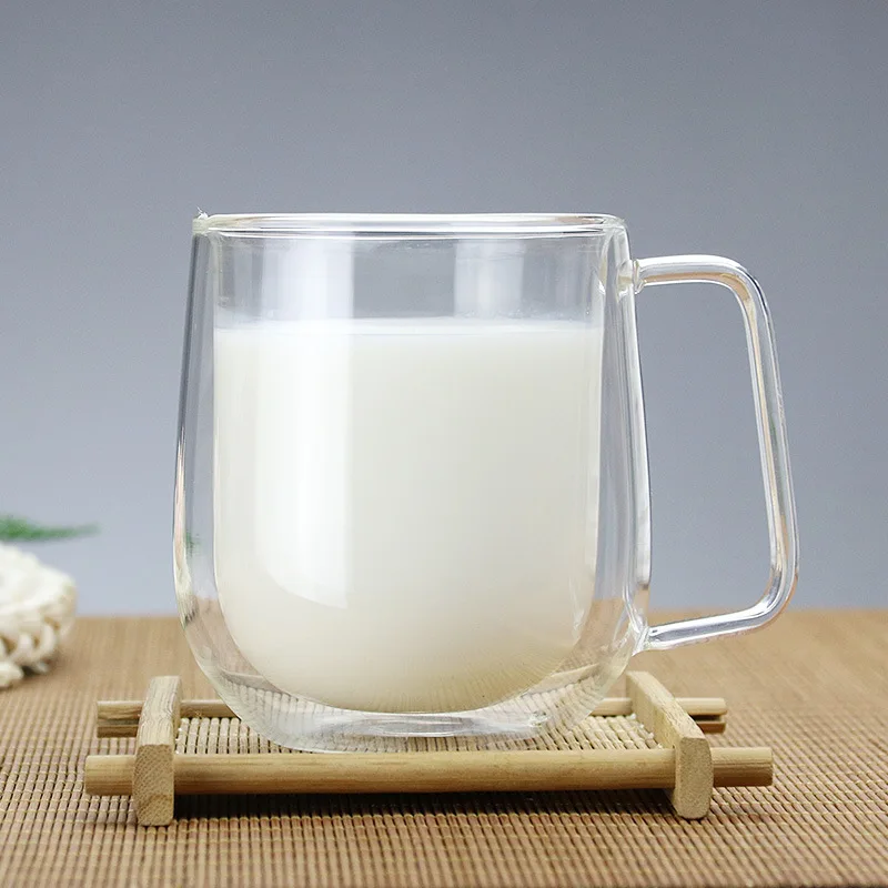Factory Supplied Heat Resistant Double Walled Glass Coffee Cups Without Handle Insulated Mugs for Espresso