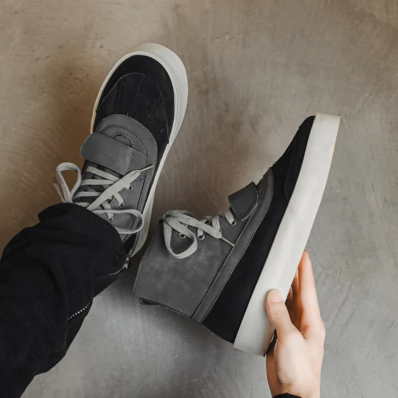 New Fashion Trend Wholesale Customization High Hemp Thick Sole Anti Slip Breathable Rubber Outsole Casual Sports Shoes For Men