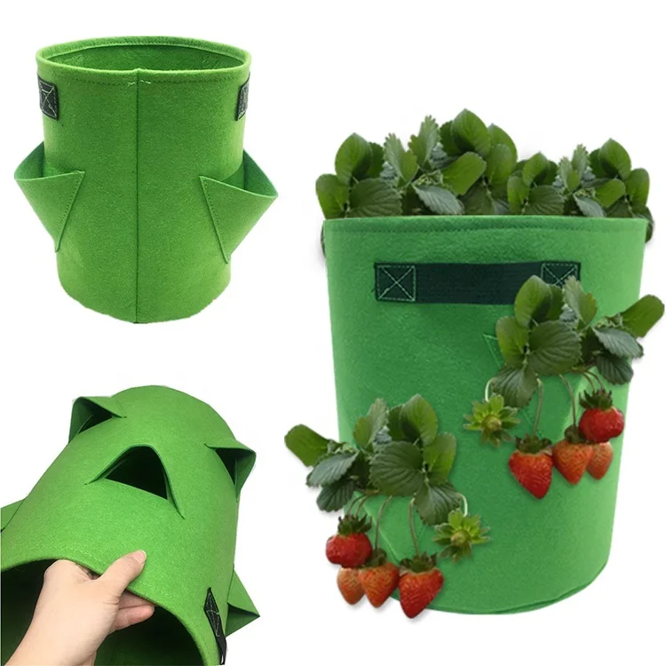 Heavy Duty Aeration Thickened Container Non Woven Fabric Pots Plant Grow Bags Non-woven Felt Grow Pot