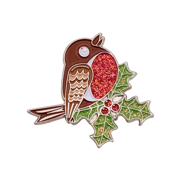 New Products Christmas Metal Enamel Pin Manufacturer Custom Brooches Christmas Stocking Man Women Badge