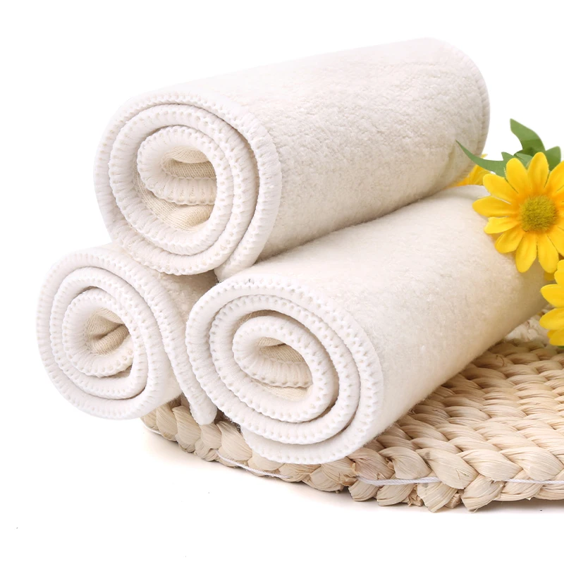 Wholesale High quality Baby hemp cotton insert 4 layer for baby cloth diapers nappies china factory wholesale price