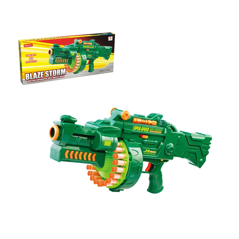 2020 hot sale plastic blaze storm soft bullet gun kids outdoor shooting game toy