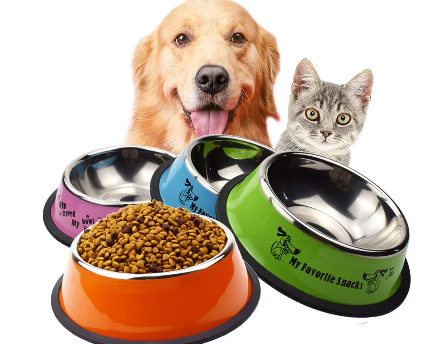 Pet Feeder metal Dog Bowls Stainless Steel Bowls food bowls