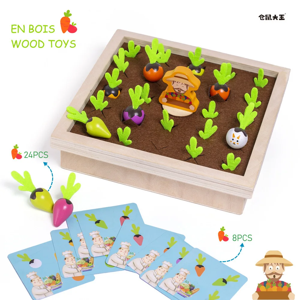 Unisex Montessori Memory Games for Children Christmas Birthday Gifts Simulate growing plants potting wooden educational toys