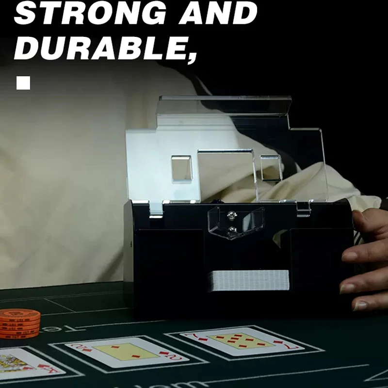 High Grade Automatic Electronic Poker Card Shuffling Machine Poker Card Shuffler 2-Deck Playing Card Shuffler&Dealing Shoes