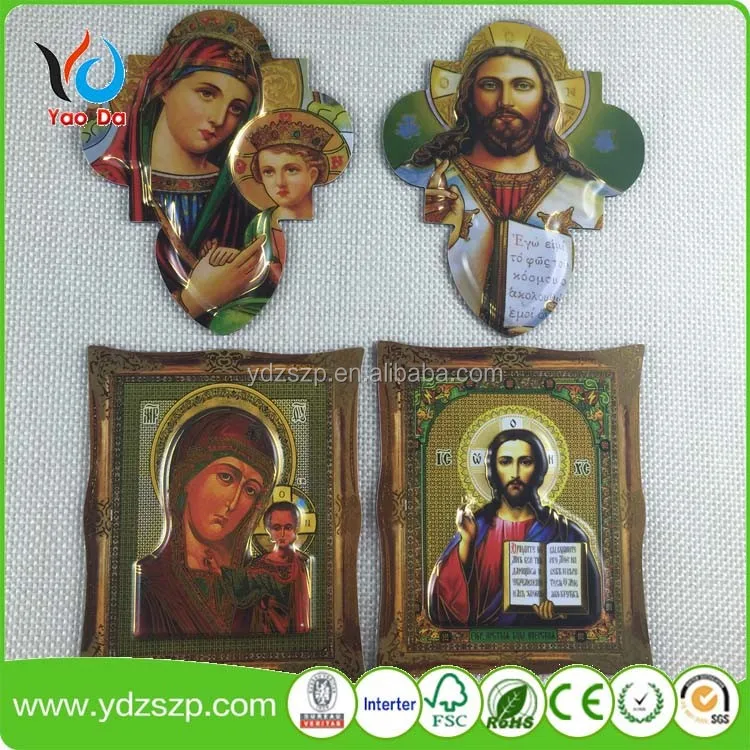 Promotional souvenir 3D custom epoxy holiday gift Christ Jesus story fridge magnet