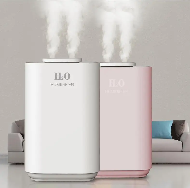 3300ML Large Capacity Double Spray USB Ultrasonic Air Humidifier Cool Mist Maker Purifier Air Humidifier With Night Light