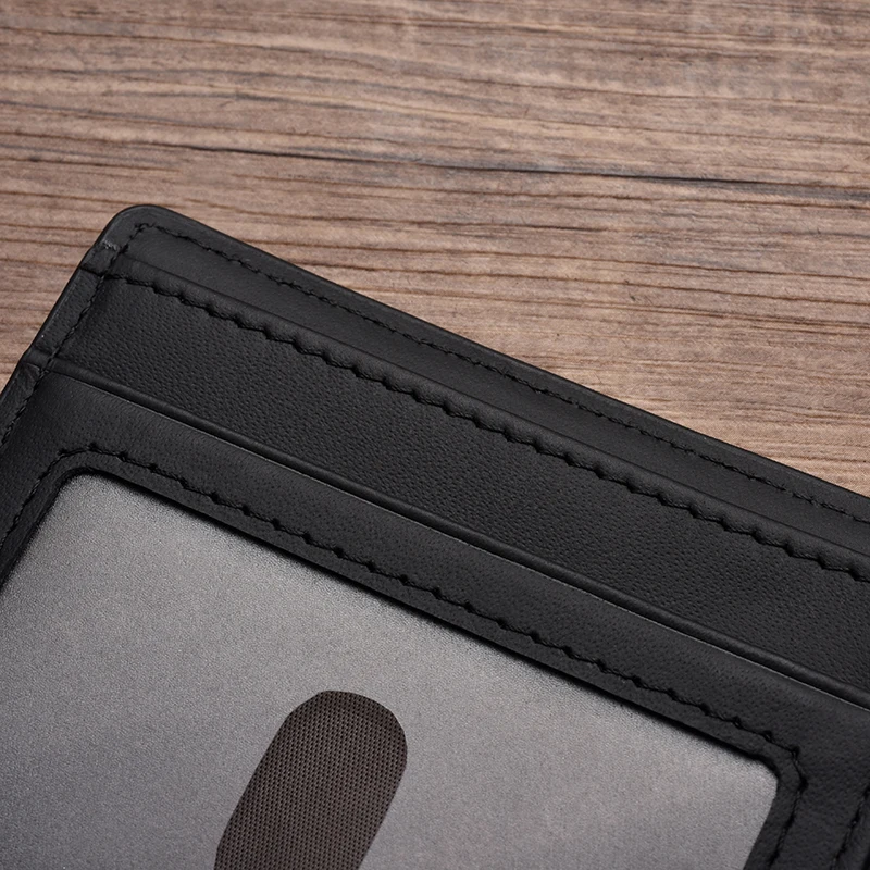 
Slim Wallet With Elastic Front Pocket Card Holders And Cash Carbon Fiber Leather Black Wallet Rfid Blocking Purse 