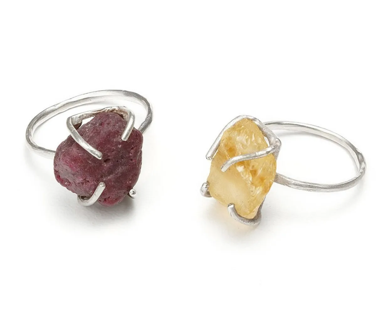 Custom adjustable rhinestone lady jewelry fashion raw gemstone quartz rings