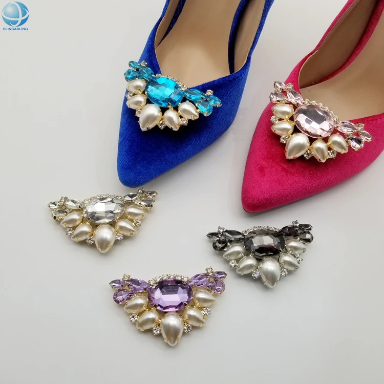 Versatile Crystal Glass Shoelace Charms Buckle Removable Crystal Shoe Clips for Sneakers Heel Ornament