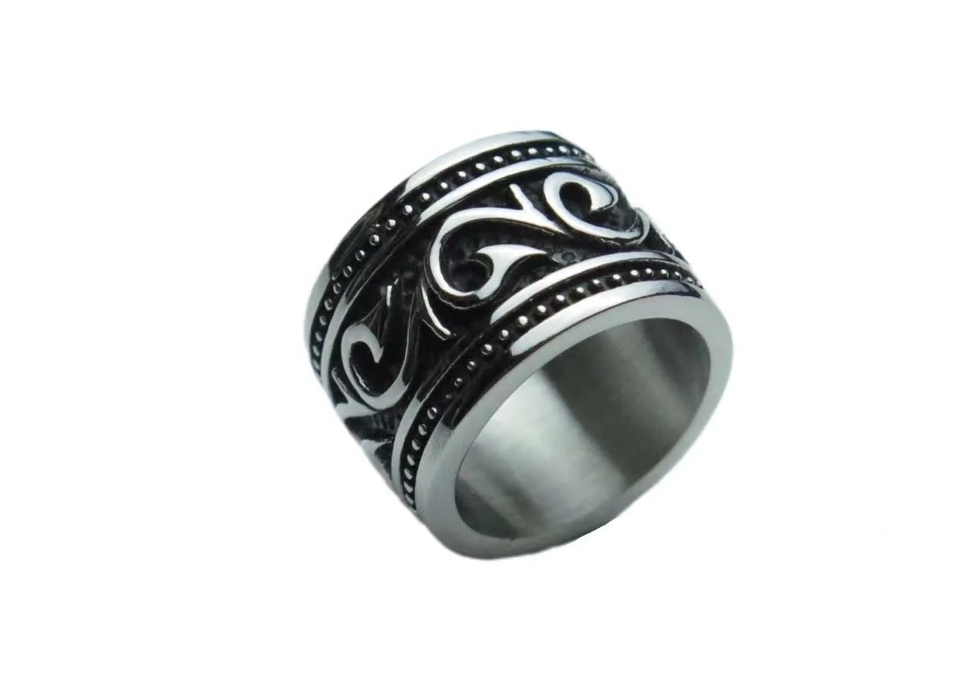 custom logo 316L Stainless Steel Jewelry Engrave Dragon Custom Signet Men PUNK thumb Rings Vintage Celtic Ring