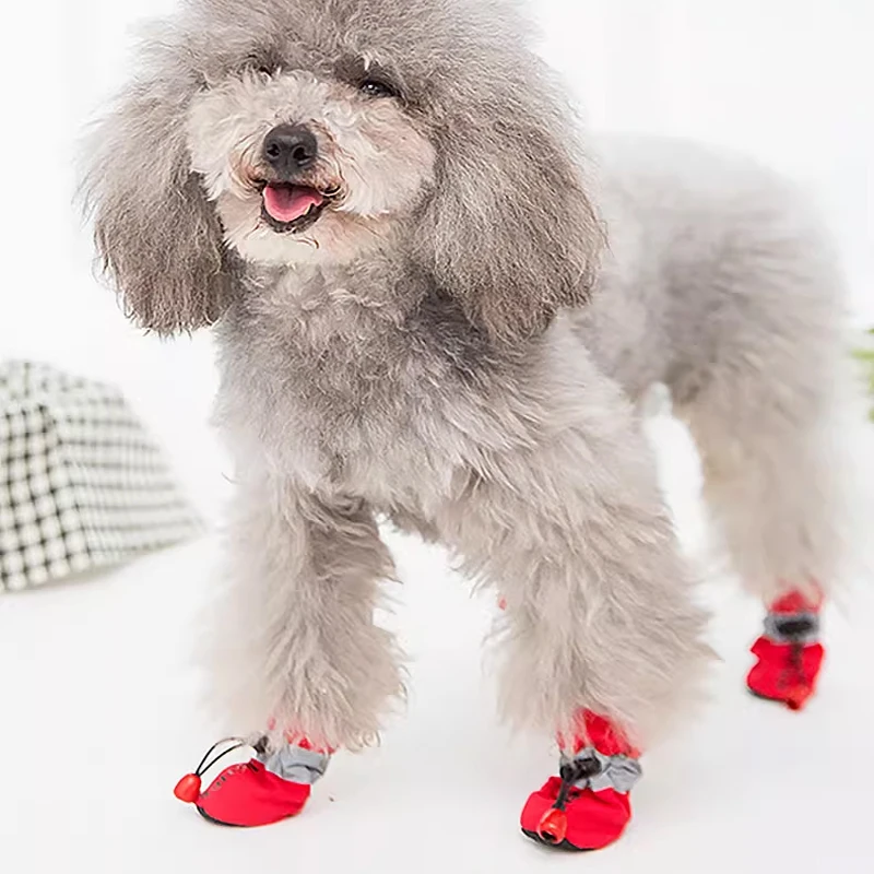 Breathable Waterproof Pet Dog Shoes with Soft Sole Manufacturer Letter Printing Dog Boots