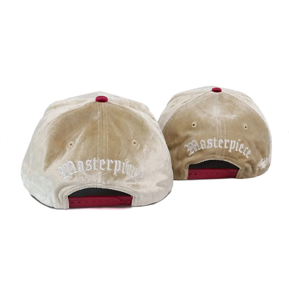 Hat factory directly for velvet fabric color design 5 panel baseball cap custom embroidery logo
