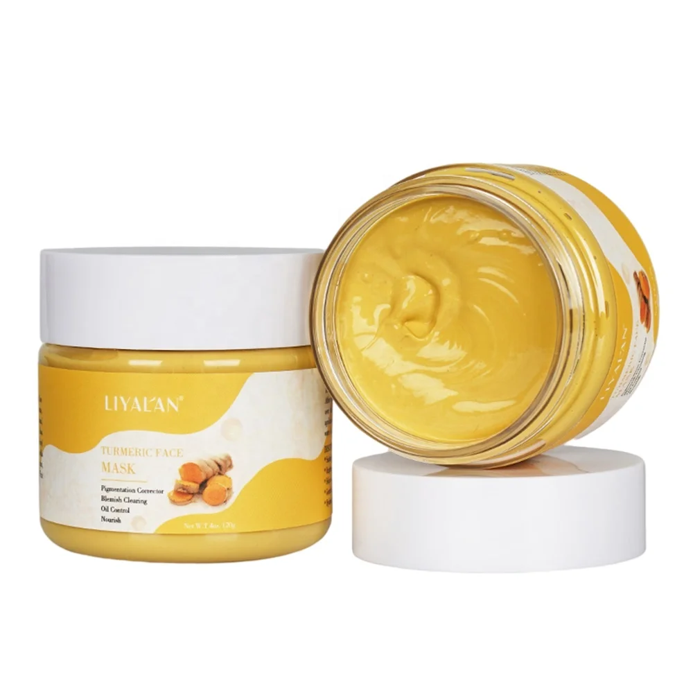 Wholesale Custom Facial Lightening Whitening Anti-inflammatory Natural Organic Ginger Extract Turmeric Face Clay Mask