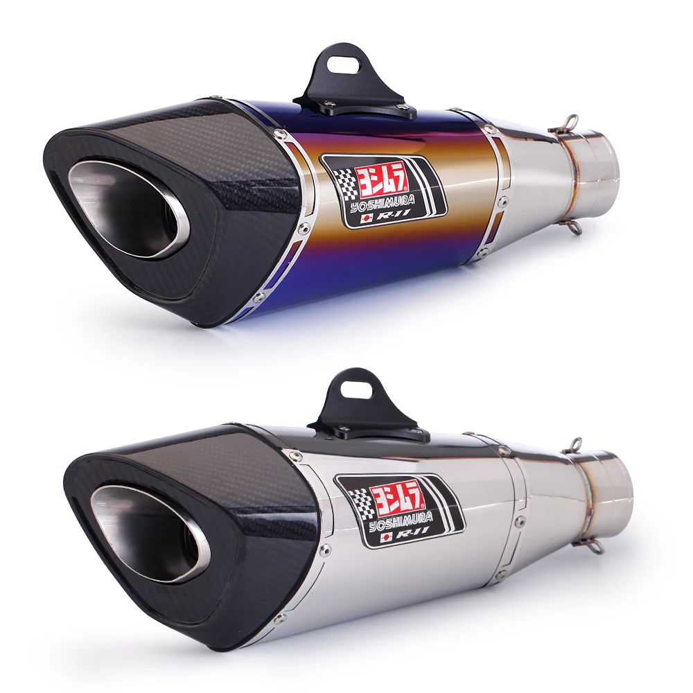 60 мм Универсальный мотоцикл Yoshimura R11 выхлопной трубы Escape изменение глушитель для R1 MT-09 Z900 Ninja400 Z1000