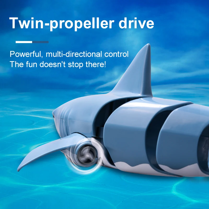 Hot Sale 1:18 High Simulation Shark For Pool Bathroom 2.4G Remote Control Shark Toy RC Boat Toys For Kids
