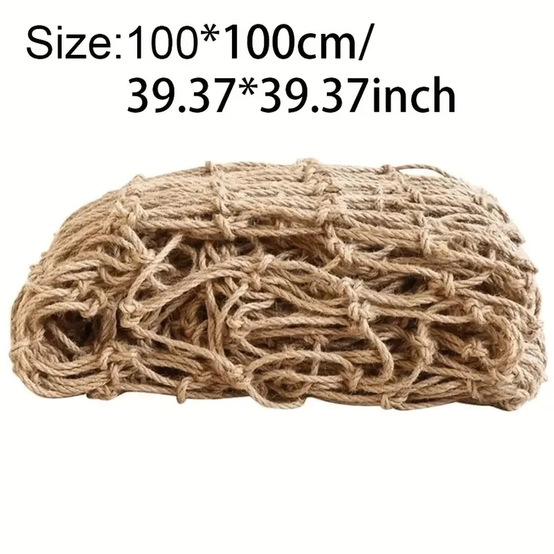 Natural Hemp Rope Climbing Net Supporting Plant Growth And Enhancing Garden Aesthetics Hemp Climbing Net
