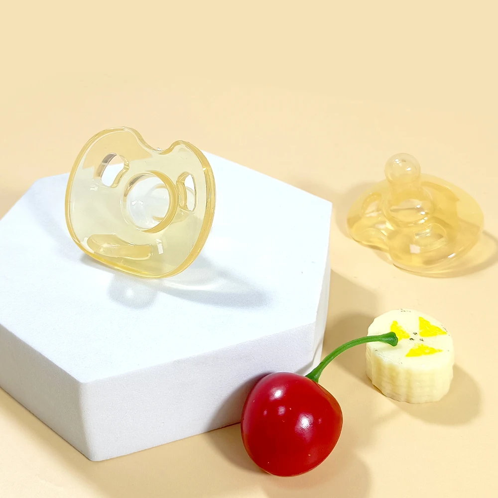 High Temperature Resistant Safety Pacifier Feeder Flat Head Silicone Newborn Nipple For Baby Sleep Soother Toys