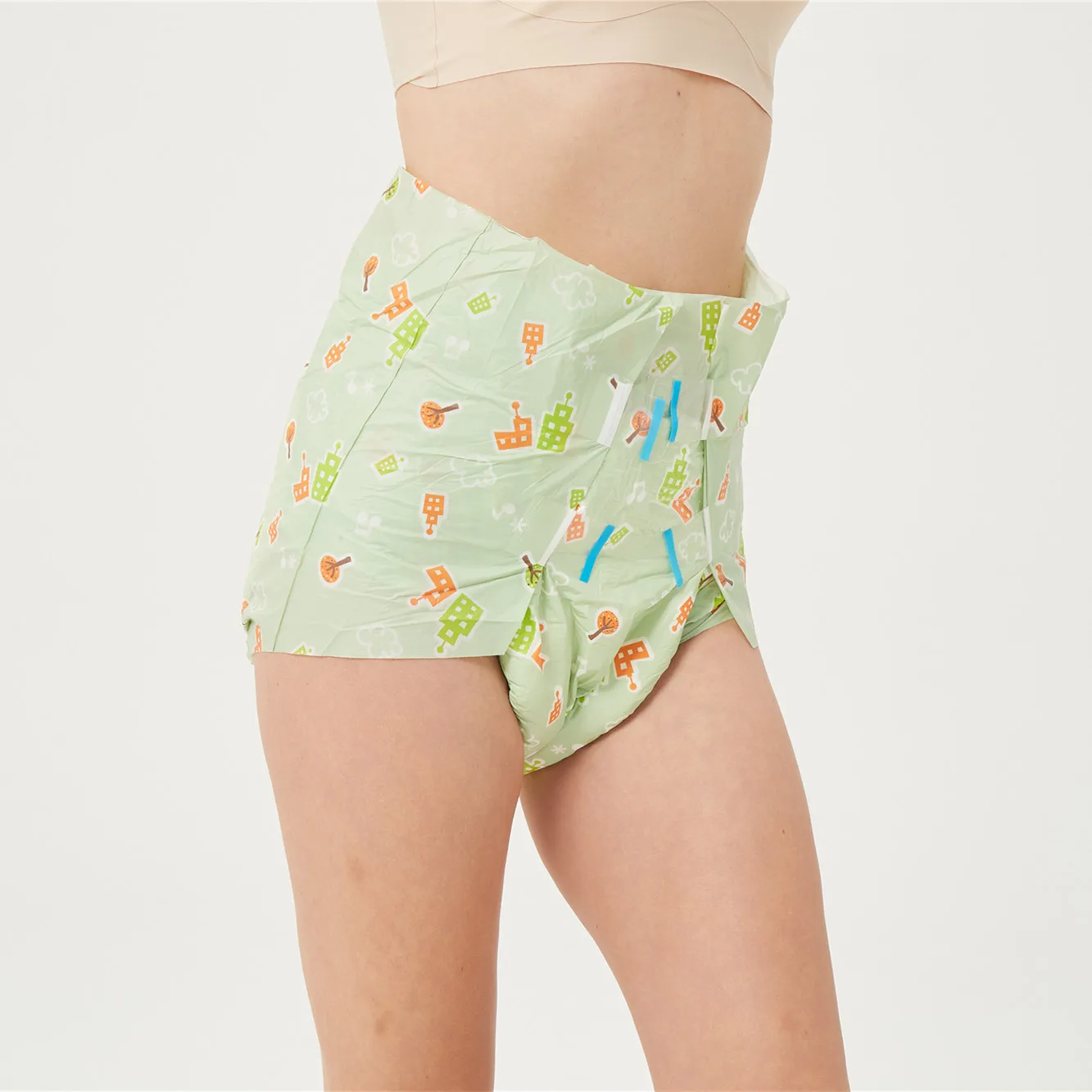 Disposable ultra thick adult baby diaper lover sexy printed super absorbent adult baby like diapers for adults