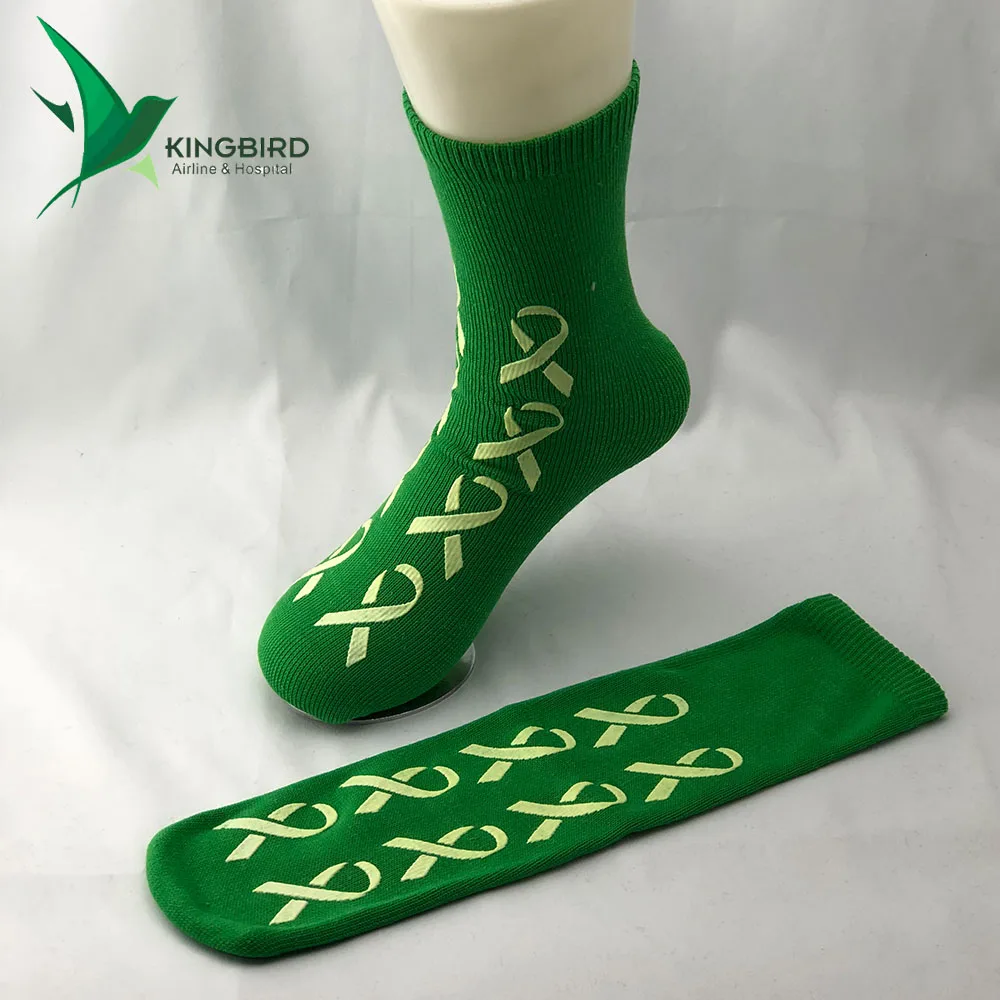 Disposable Breathable Sustainable Red Socks Hospital Anti-skid Sock Non Slip Socks