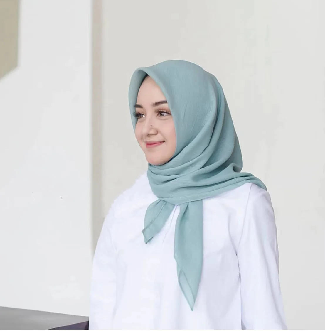 Модный шикарный хиджаб из креп-шифона