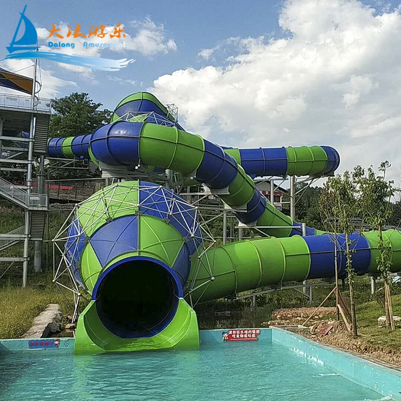 Super speed tunnel slide outdoor play area playground outdoor Fiberglass slide toy