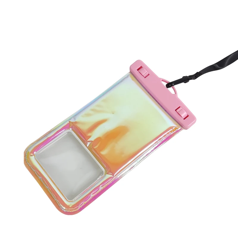 Tpu Floating Mobile Phone Waterproof Pack Rafting Outdoor Beach Camping Waterproof Bag Color Reflective Waterproof Phone Bag