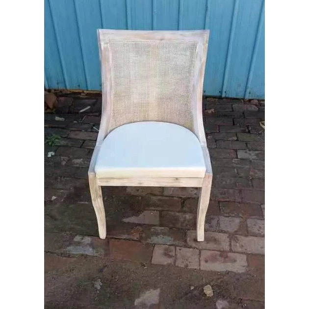 Natural Dining Room Furniture Modern Solidwood wood Rattan Dining Chairs