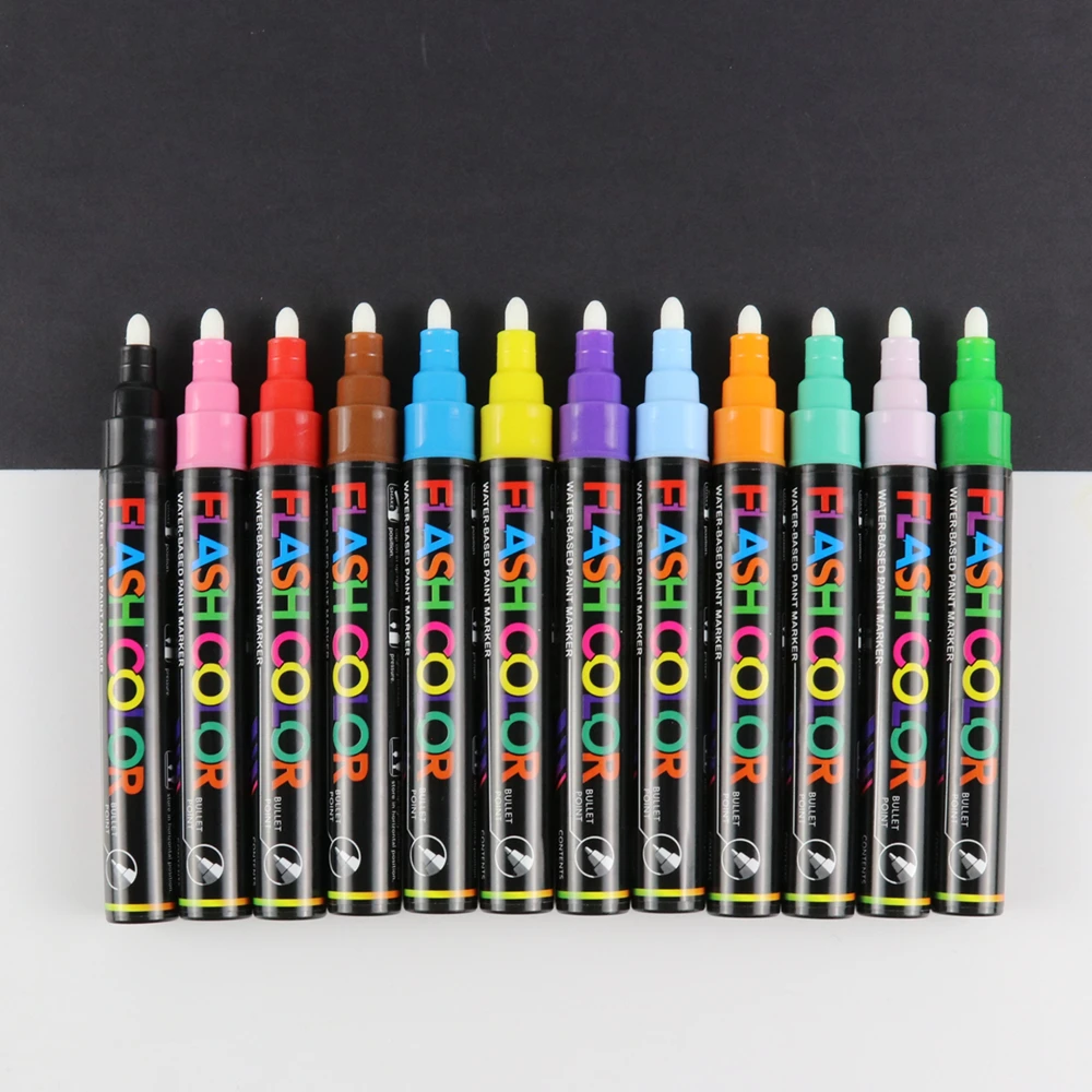 5mm Acrylic Permanent Marker Paint Pens for Wood Rock Plastic Leather Glass Stone Metal Canvas Ceramic